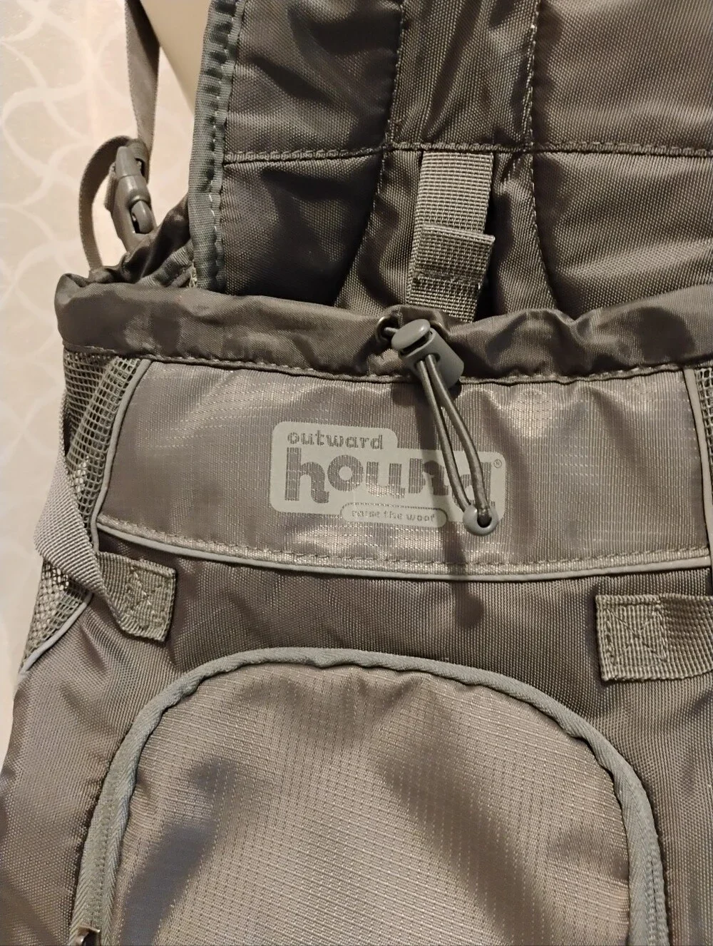 Small Outward Hound Gray Pet Carrier Backpack